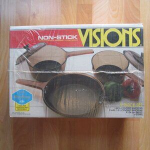 NEW Corning Vision Non Stick  Cookware 5 pieces NEW                 NEW
